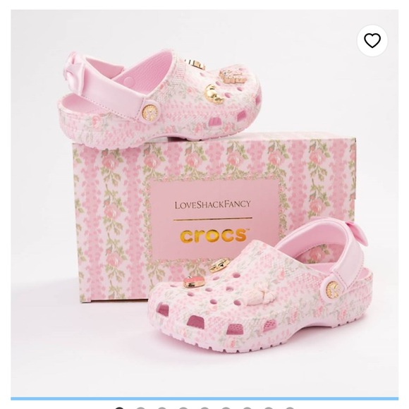 KIDS size 12 LoveShackFancy x Crocs Classic Clog - Pink Milk